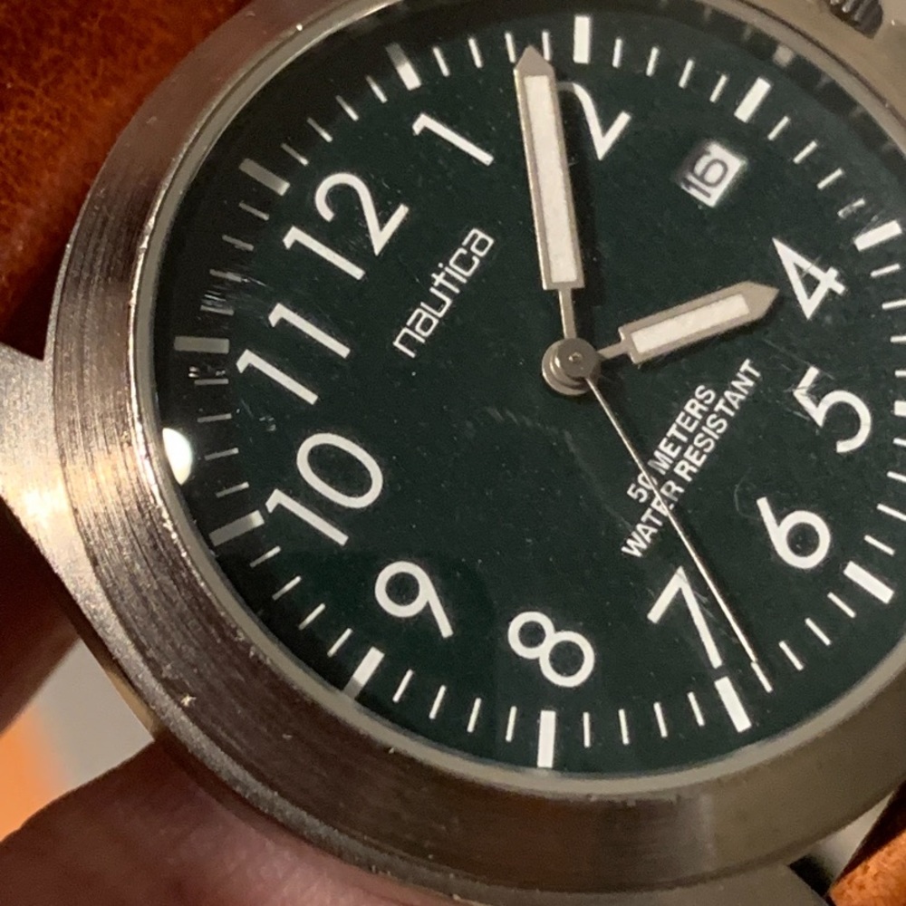 Vintage Nautica Green Dial Domed Crystal Watch - Picture 14 of 15